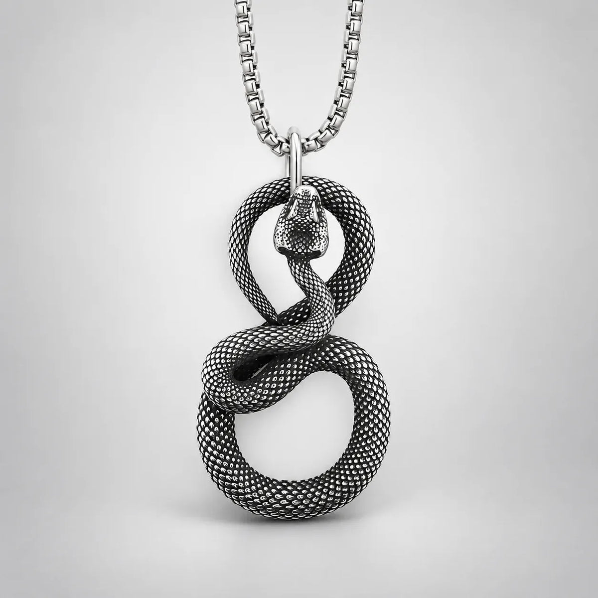 Collier Serpent en Boucle Chaîne 60 cm
