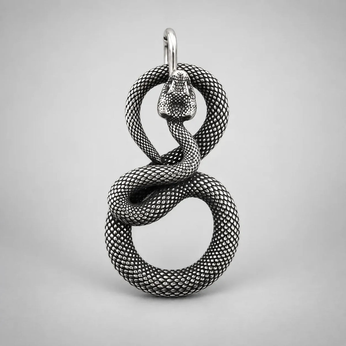 Collier Serpent en Boucle Pendentif seul