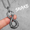Collier Serpent Infini Ciselé Chaîne 60 cm