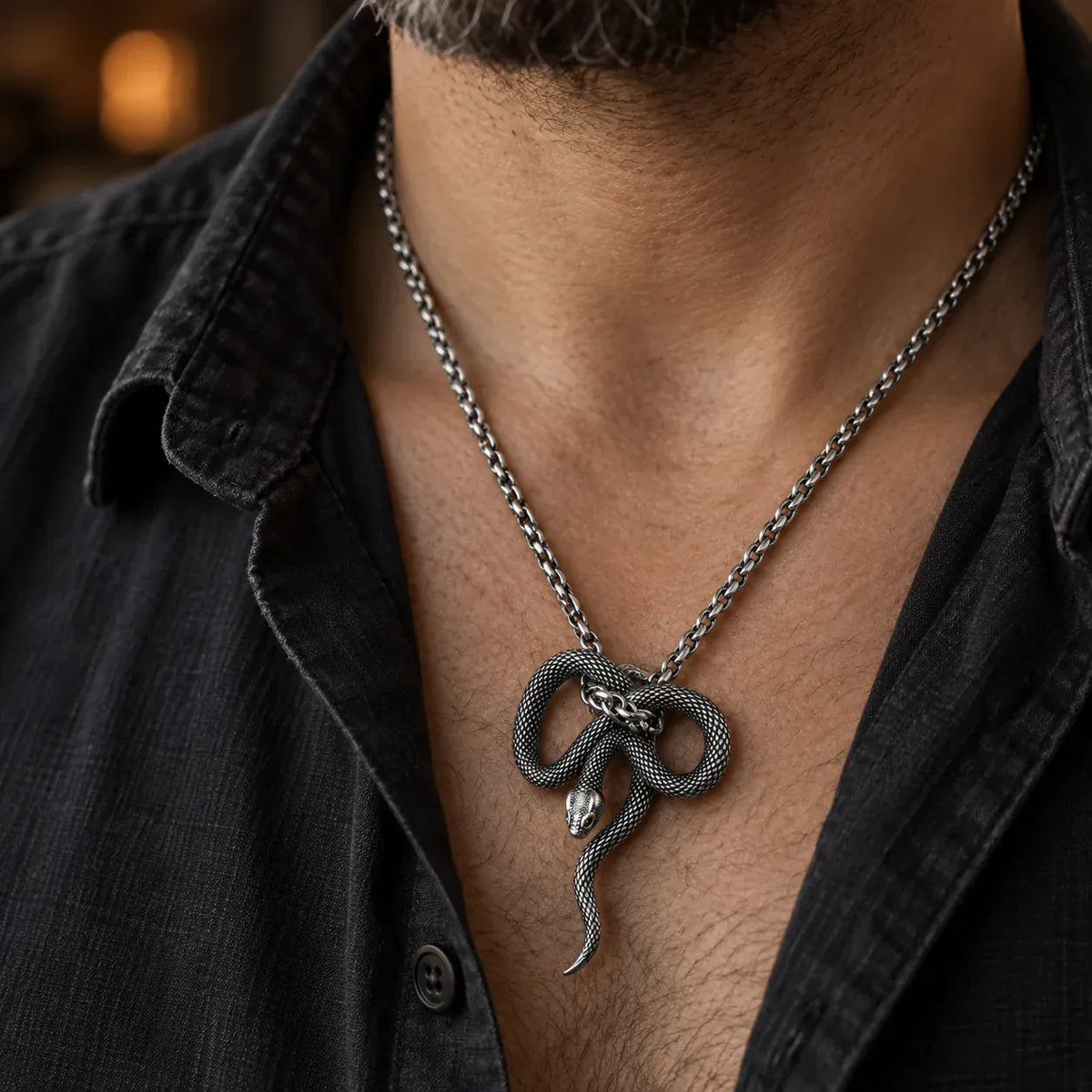Collier Serpent Noué