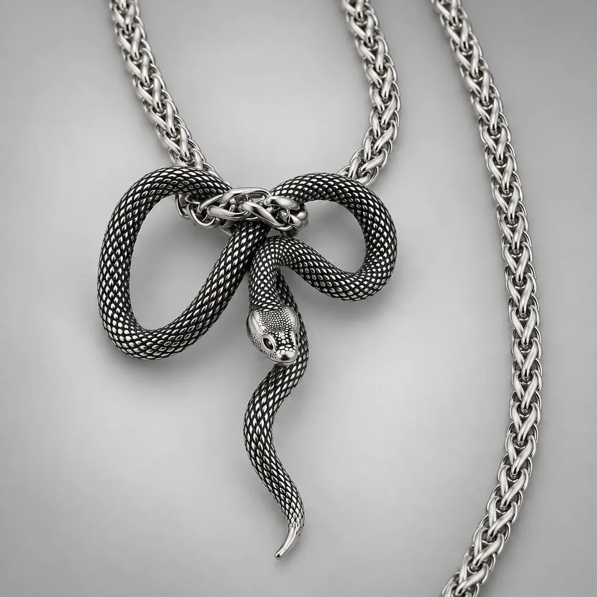 Collier Serpent Noué Chaîne palmier