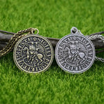 Collier templier pendentif sceau des cavaliers « Sigillum Militum » - Vignette | Médiéfan