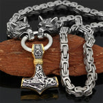 Collier Viking Fermoir têtes de loup Fenrir - Vignette | Médiéfan