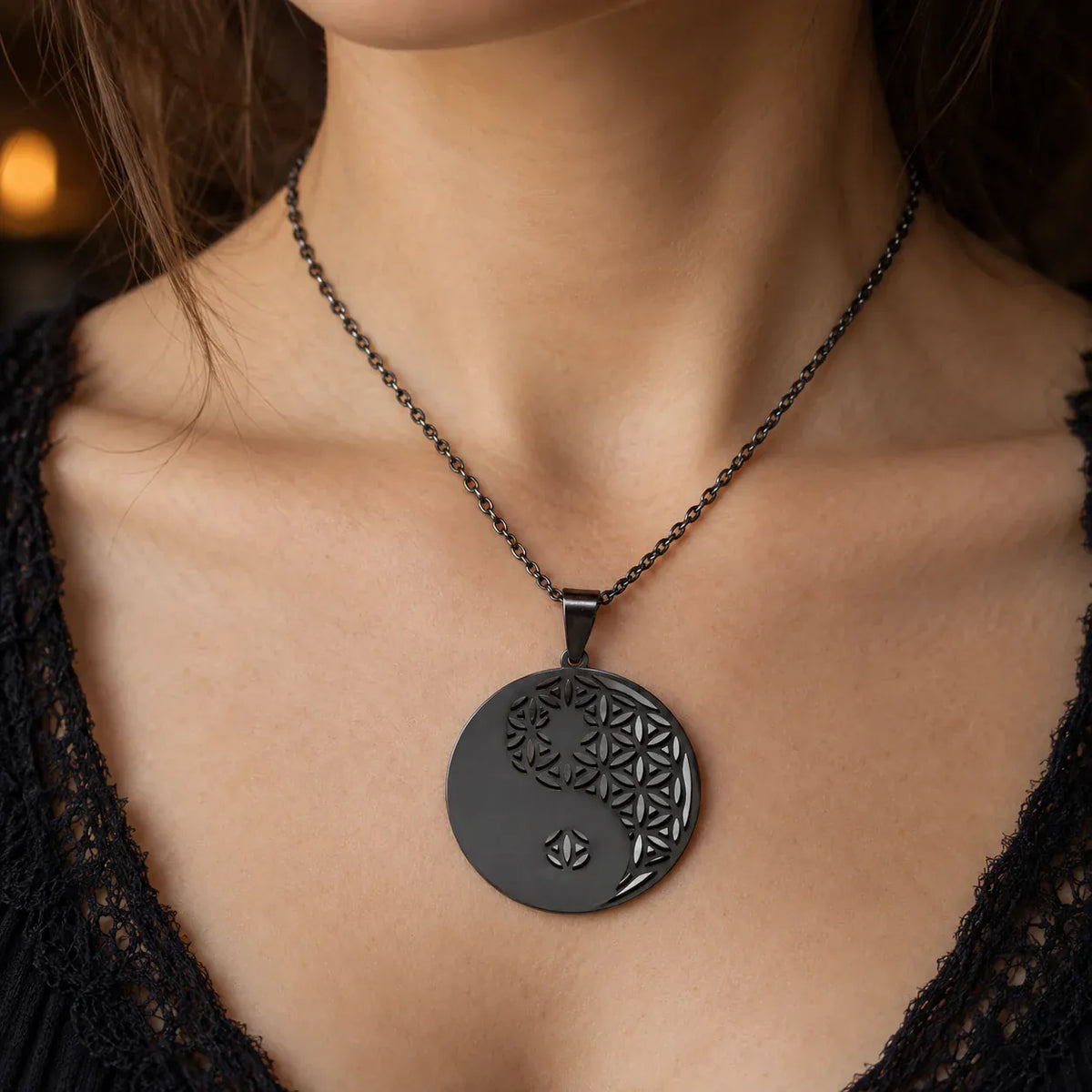 Collier Yin-Yang Fleur de Vie