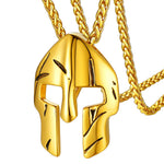 Collier pendentif casque de chevalier spartiate - Vignette | Médiéfan