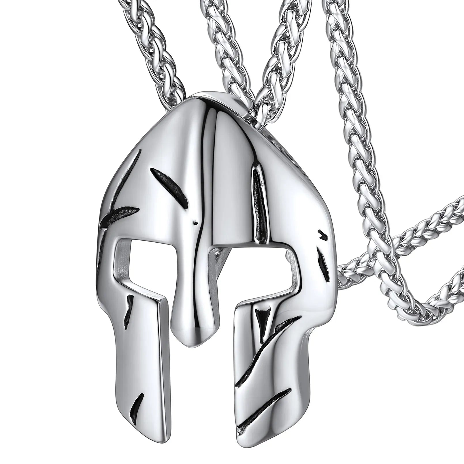 Colliers de la présidence du templier en acier inoxydable U7 pour hommes, étiquette de bouclier croisé de chevalier, amulette en relief 3D, symboles, chrétien, unisexe, cadeau de bijoux Knight helmet Steel
