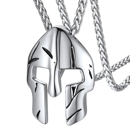 Colliers de la présidence du templier en acier inoxydable U7 pour hommes, étiquette de bouclier croisé de chevalier, amulette en relief 3D, symboles, chrétien, unisexe, cadeau de bijoux Knight helmet Steel
