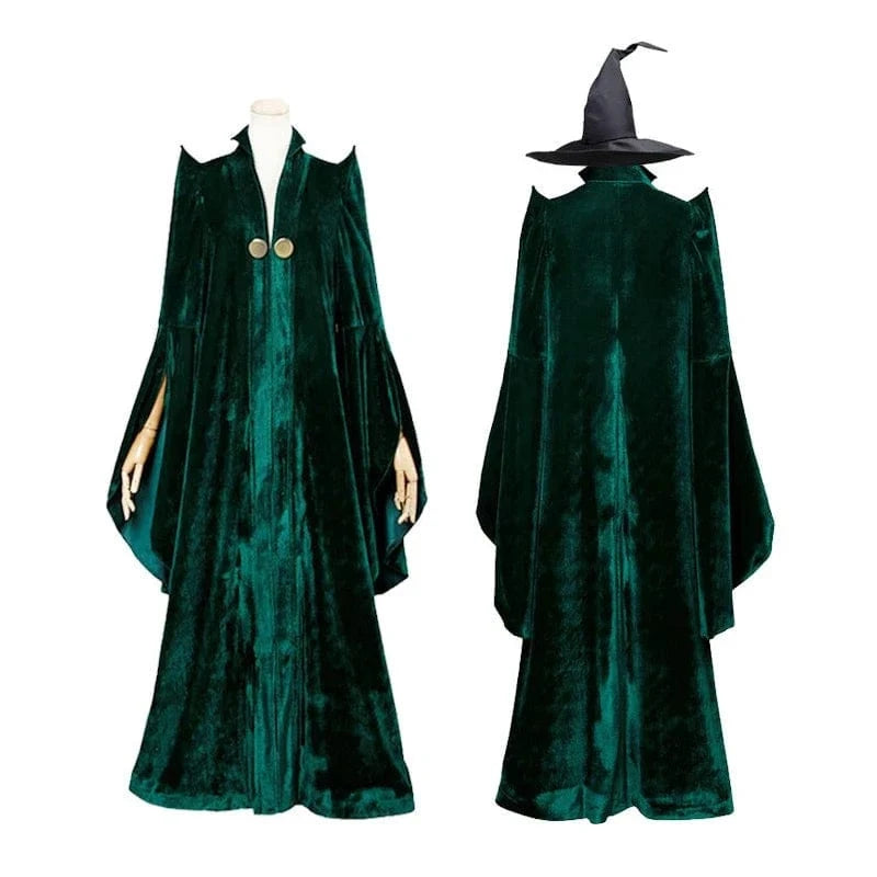 Costume d'école de sorcellerie et de sorcellerie, professeur Mileva McGonagall Poudlard, Robe de président universitaire, Costume d'halloween