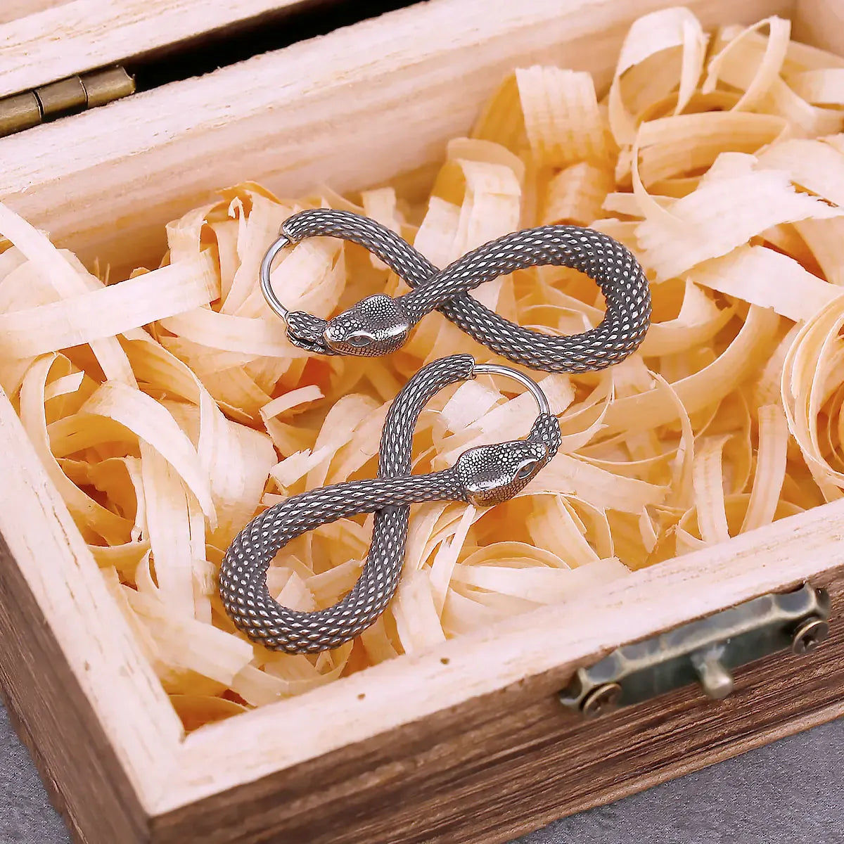 Créoles Serpent Infini Avec coffret bois
