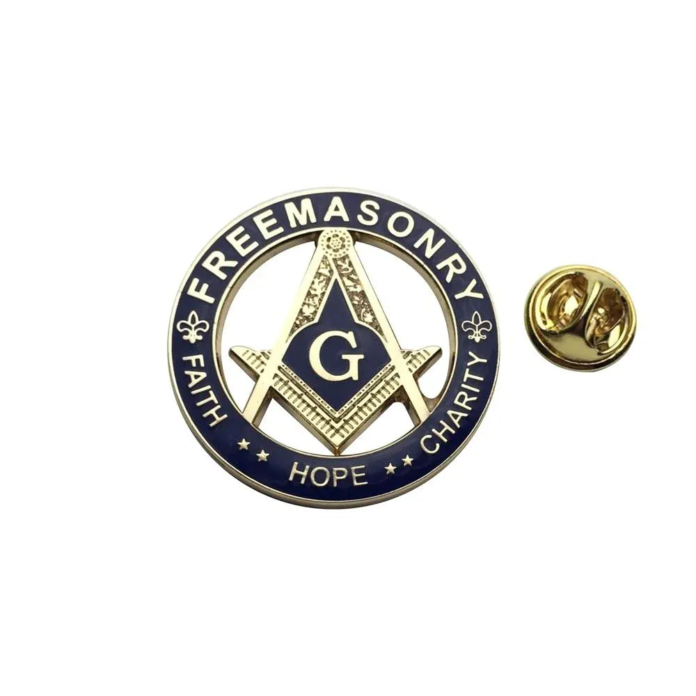 Épingles à revers multi- maçonniques gratuites et acceptées, boussole templier et broche carrée, Badges cadeaux avec pochette papillon 13