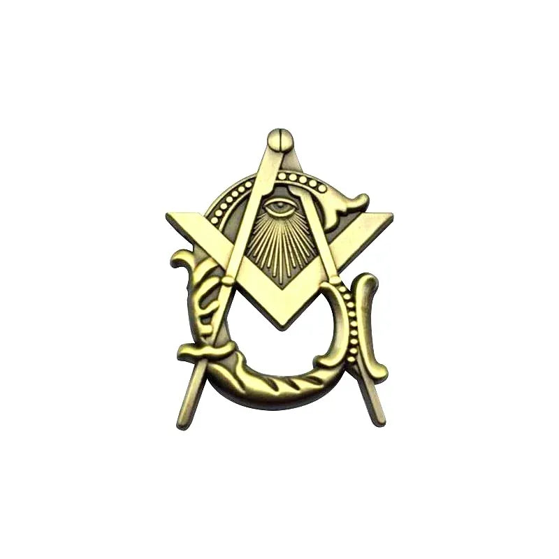 Épingles à revers multi- maçonniques gratuites et acceptées, boussole templier et broche carrée, Badges cadeaux avec pochette papillon 15