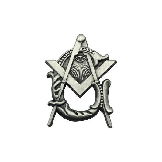 Épingles à revers multi- maçonniques gratuites et acceptées, boussole templier et broche carrée, Badges cadeaux avec pochette papillon 16