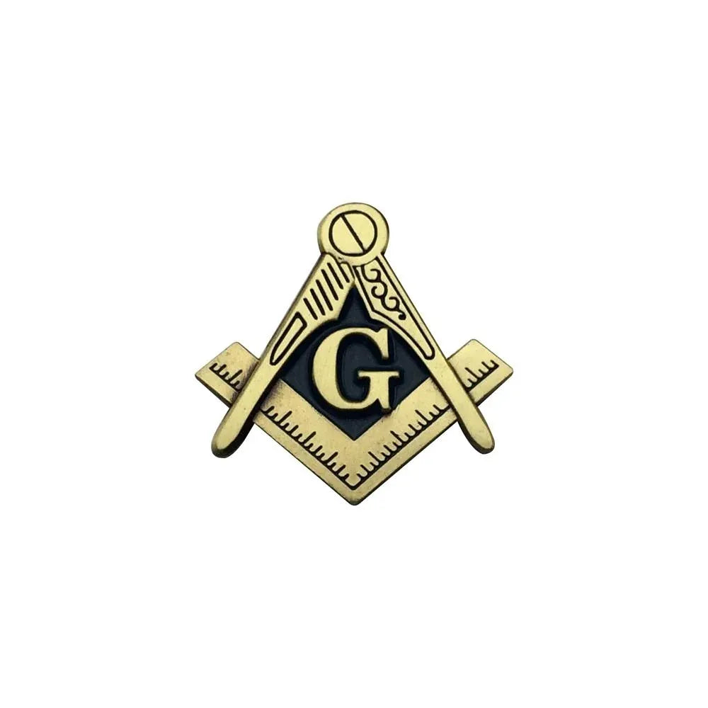 Épingles à revers multi- maçonniques gratuites et acceptées, boussole templier et broche carrée, Badges cadeaux avec pochette papillon 18