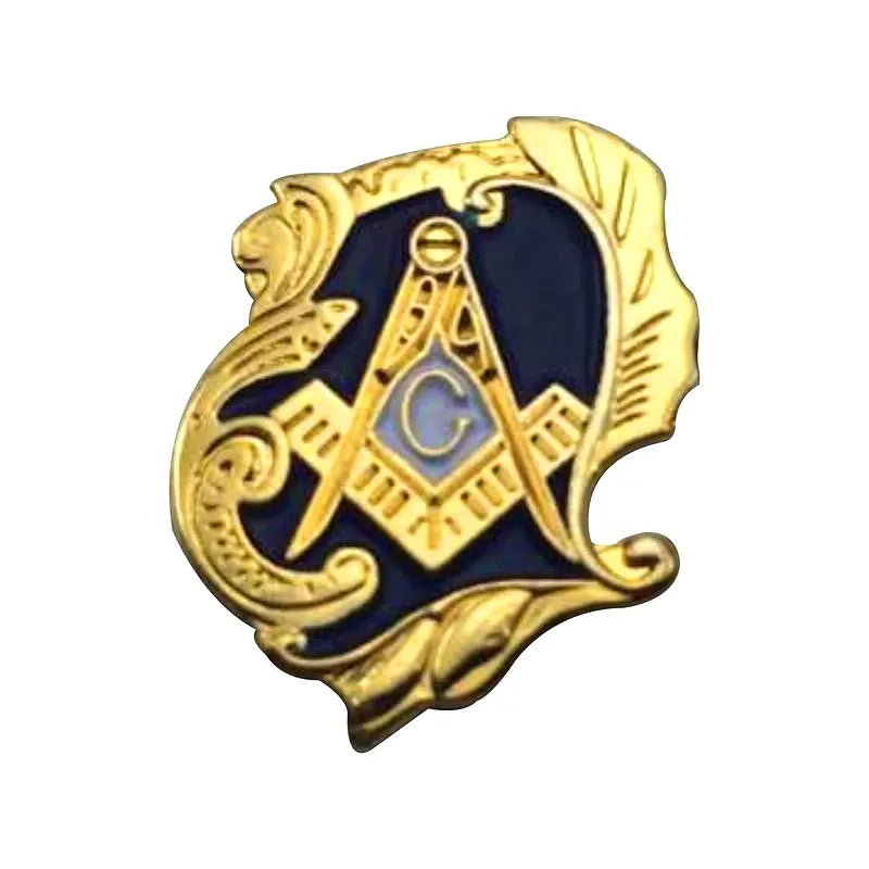 Épingles à revers multi- maçonniques gratuites et acceptées, boussole templier et broche carrée, Badges cadeaux avec pochette papillon 2