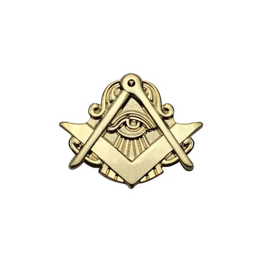 Épingles à revers multi- maçonniques gratuites et acceptées, boussole templier et broche carrée, Badges cadeaux avec pochette papillon 20