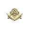 Épingles à revers multi- maçonniques gratuites et acceptées, boussole templier et broche carrée, Badges cadeaux avec pochette papillon 20