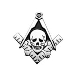 Pin's franc-maçon compas et équerre tête de mort - Vignette | Médiéfan