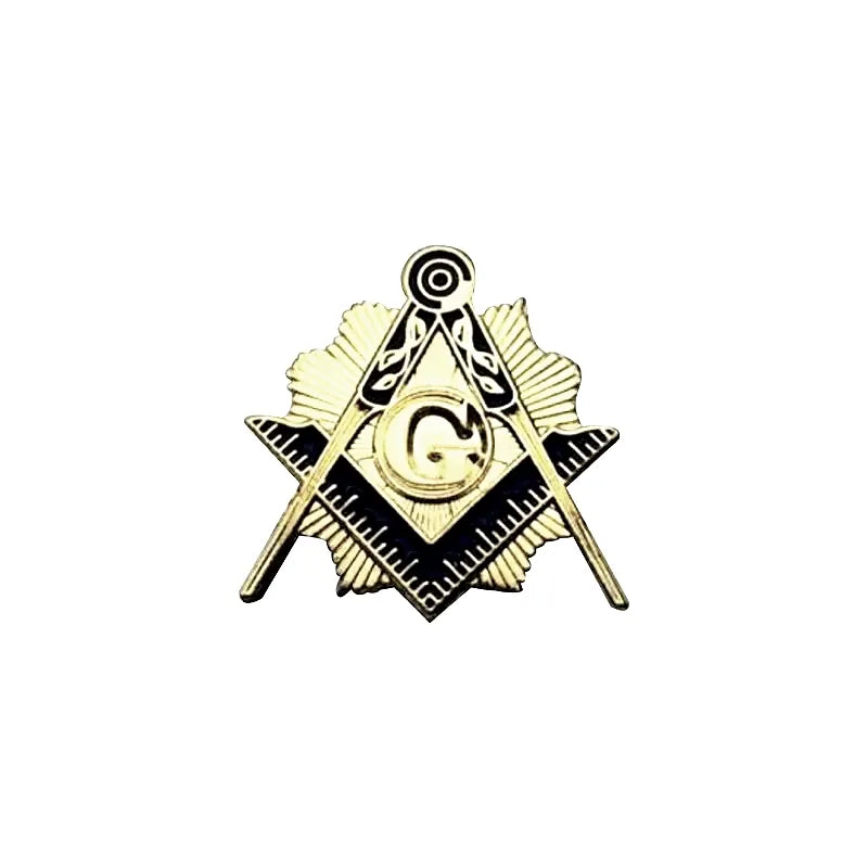 Épingles à revers multi- maçonniques gratuites et acceptées, boussole templier et broche carrée, Badges cadeaux avec pochette papillon 6