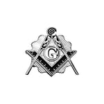 Pin’s franc-maçon compas et équerre acier et or - Vignette | Médiéfan