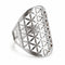 Bague Treillis Fleur de Vie Ajourée Argenté
