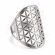 Bague Treillis Fleur de Vie Ajourée Argenté
