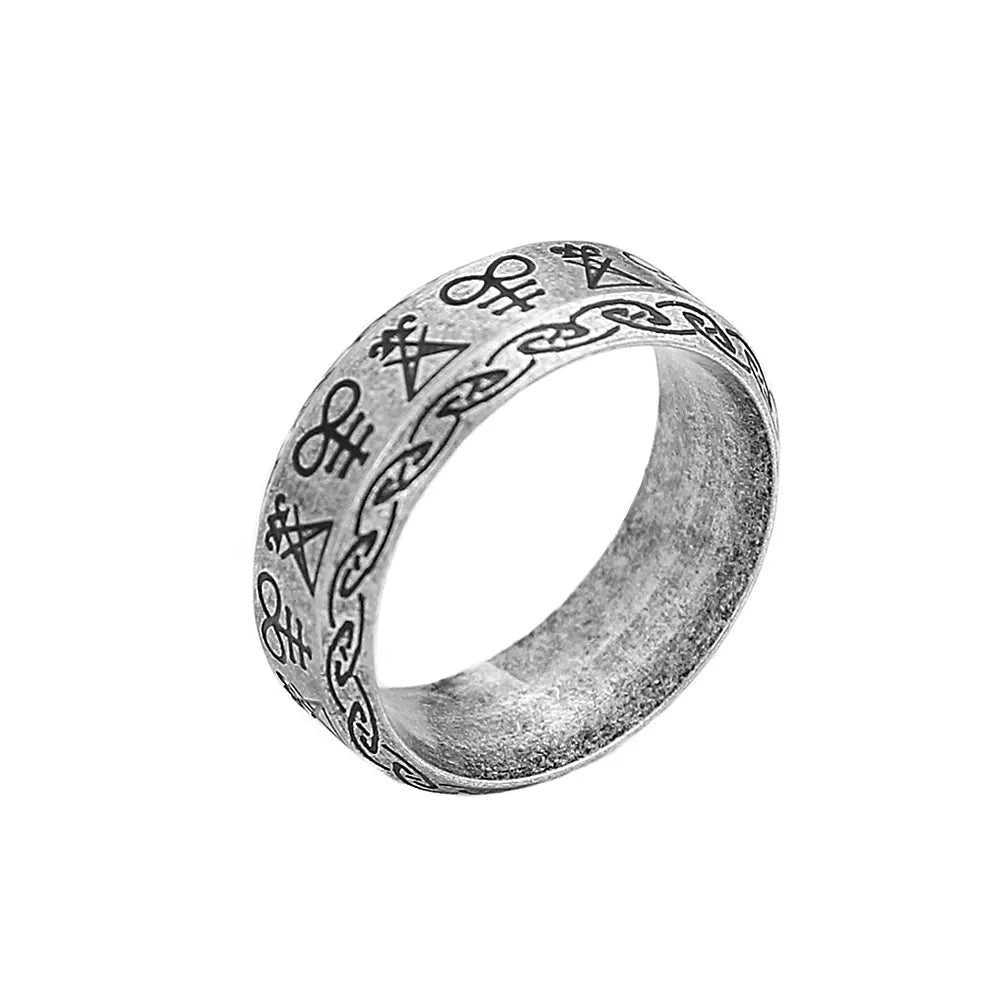 Fashion Simple 316L Stainless Steel Link Chain Rings For Men Women Punk Hip Hop Personality Retro Ring Party Biker Jewelry Gifts Style M1 / China Mainland / 12