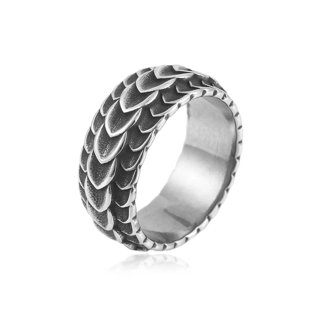 Fashion Simple 316L Stainless Steel Link Chain Rings For Men Women Punk Hip Hop Personality Retro Ring Party Biker Jewelry Gifts Style M10 / China Mainland / 13