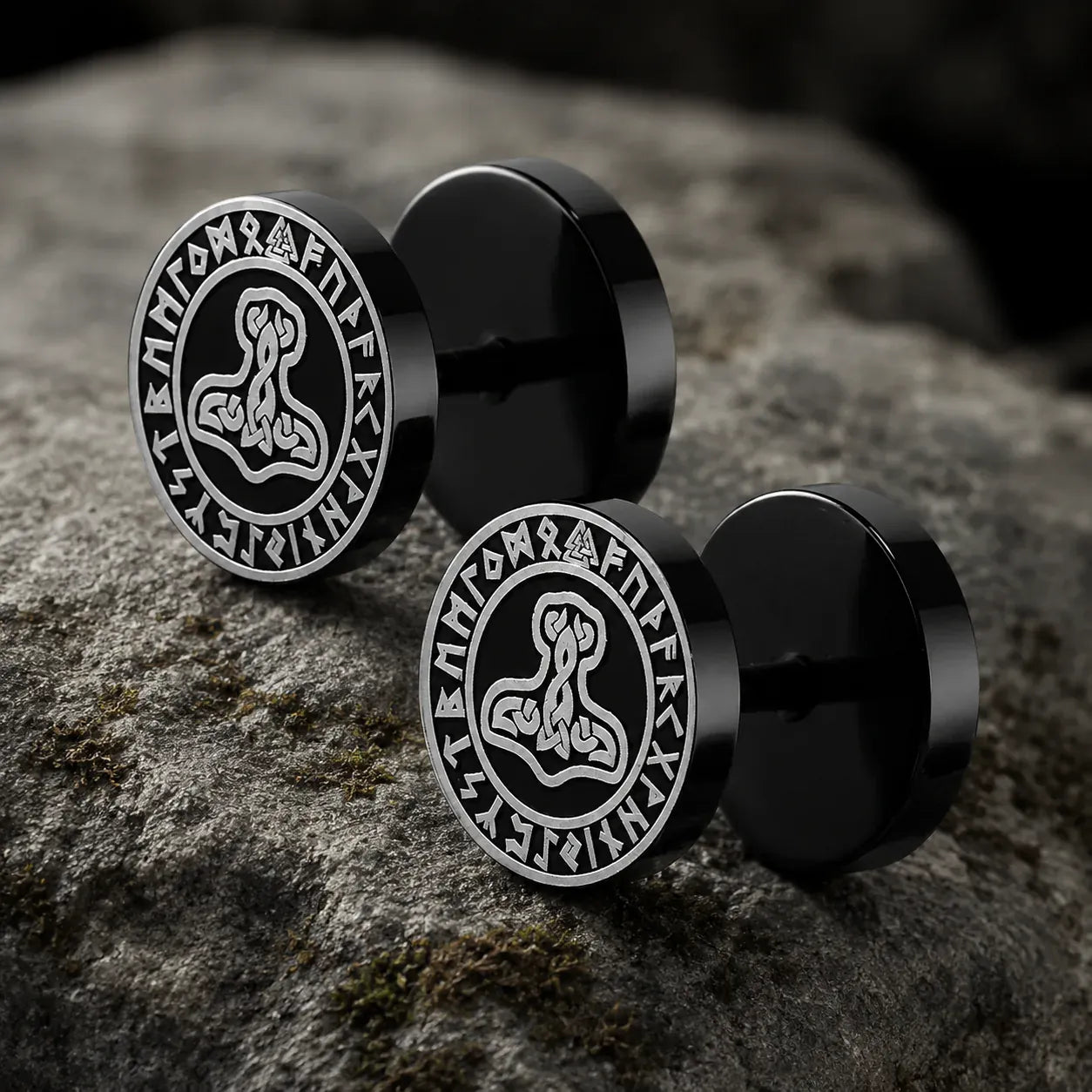 Faux Plugs Mjölnir Noir