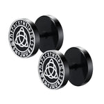 Faux Plugs Triquetra Noir - Vignette | Médiéfan