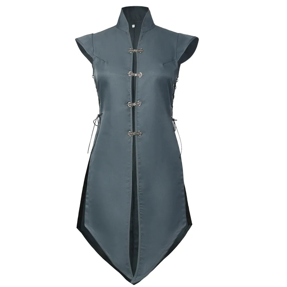 Gilet Long de Noble Gris — coupe femme / M