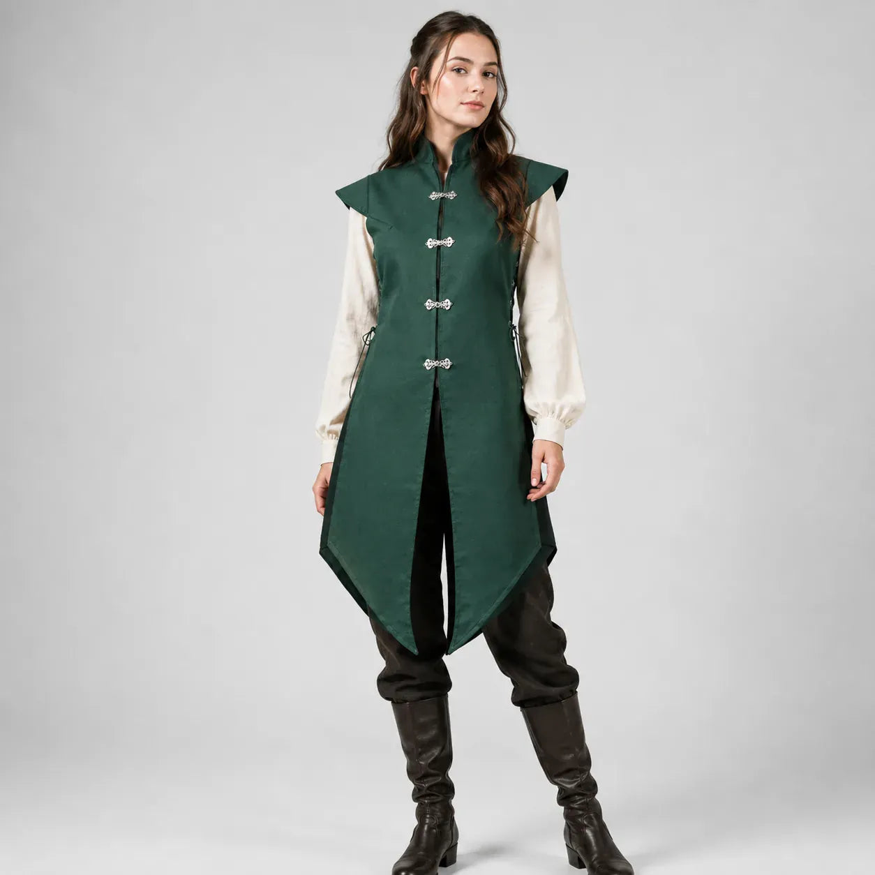 Gilet Long de Noble Vert / Femme / M