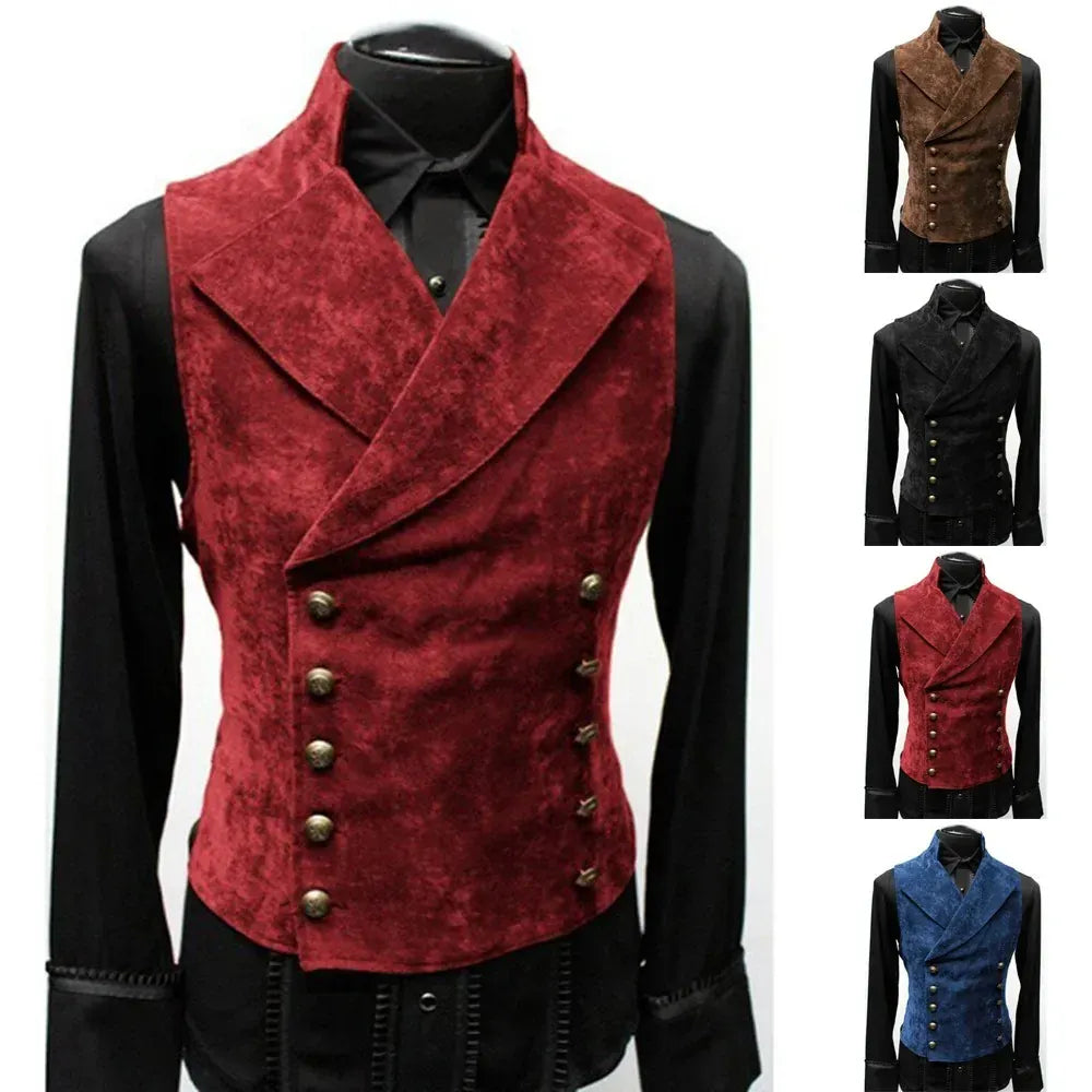 Gilet Victorien à Double Boutonnage