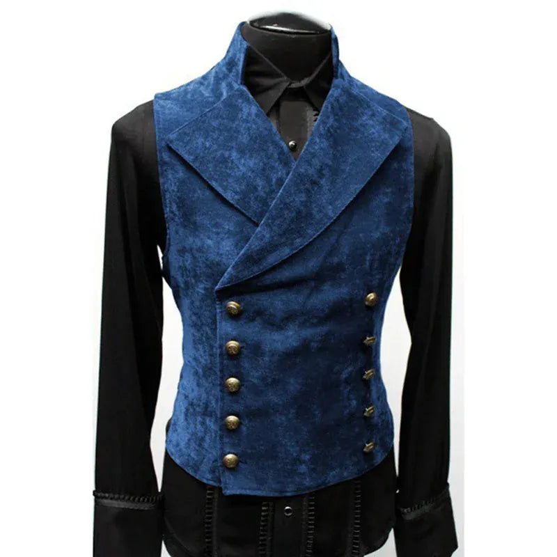 Gilet Victorien à Double Boutonnage