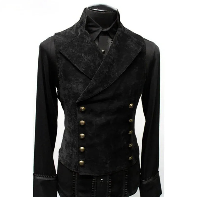 Gilet Victorien à Double Boutonnage