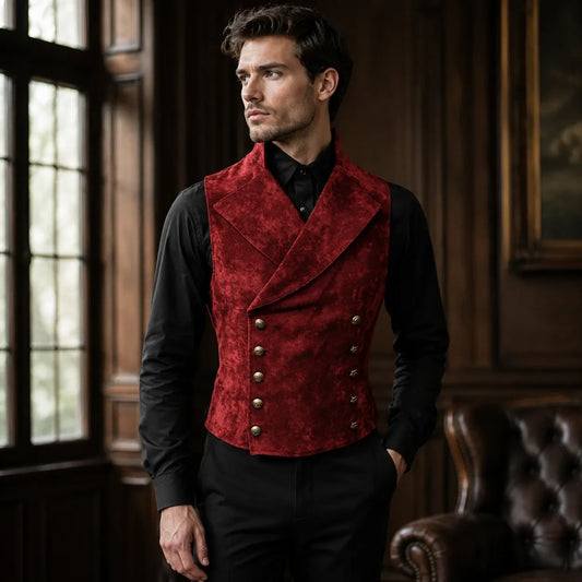 Gilet Victorien à Double Boutonnage
