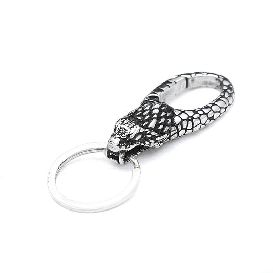 Gothic Vintage 316L Stainless Steel Skull Keychain Hip Hop Biker Animal Keychains Fashion Charm Key Chain Rings Jewelry Gifts Style F