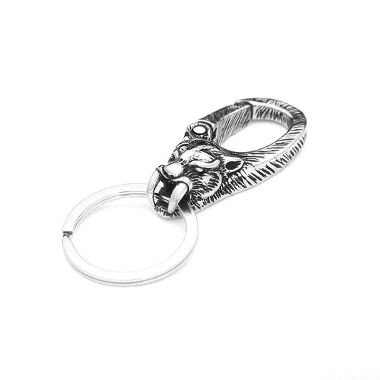 Gothic Vintage 316L Stainless Steel Skull Keychain Hip Hop Biker Animal Keychains Fashion Charm Key Chain Rings Jewelry Gifts Style G