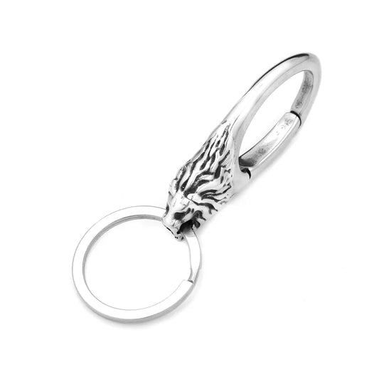Gothic Vintage 316L Stainless Steel Skull Keychain Hip Hop Biker Animal Keychains Fashion Charm Key Chain Rings Jewelry Gifts Style I