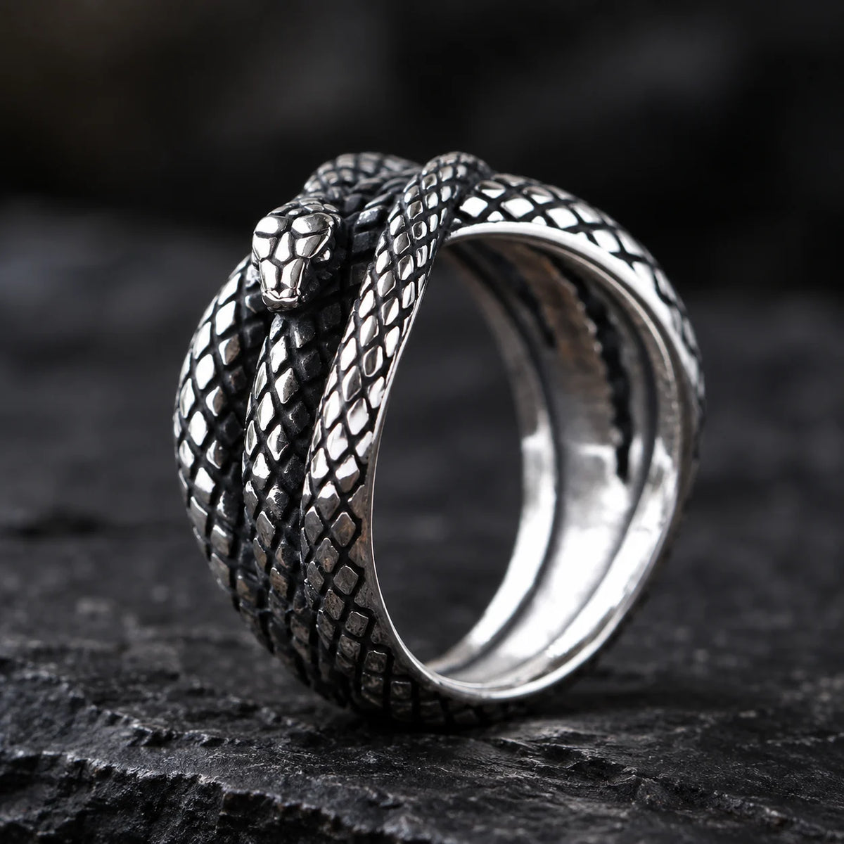Bague Serpent Triple Enroulement
