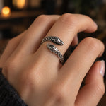 Bague Serpent Bicéphale Gueule Ouverte - Vignette | Médiéfan