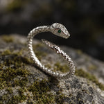 Bague Serpent Tête Sertie de Zircons - Vignette | Médiéfan
