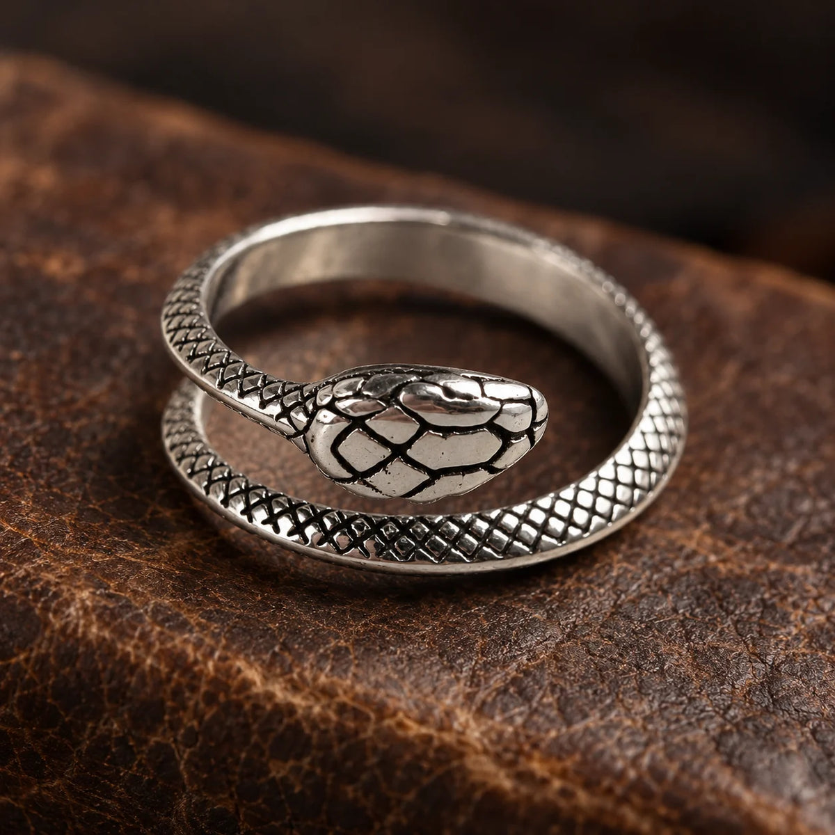 Bague Serpent Spirale Double Tour