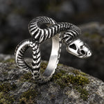 Bague Squelette de Serpent à Crâne - Vignette | Médiéfan