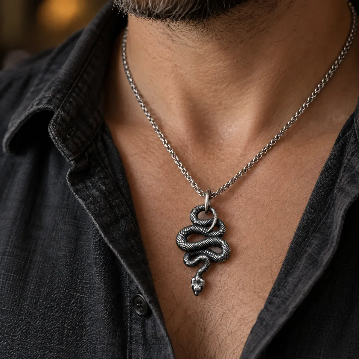 Collier Serpent Ondoyant