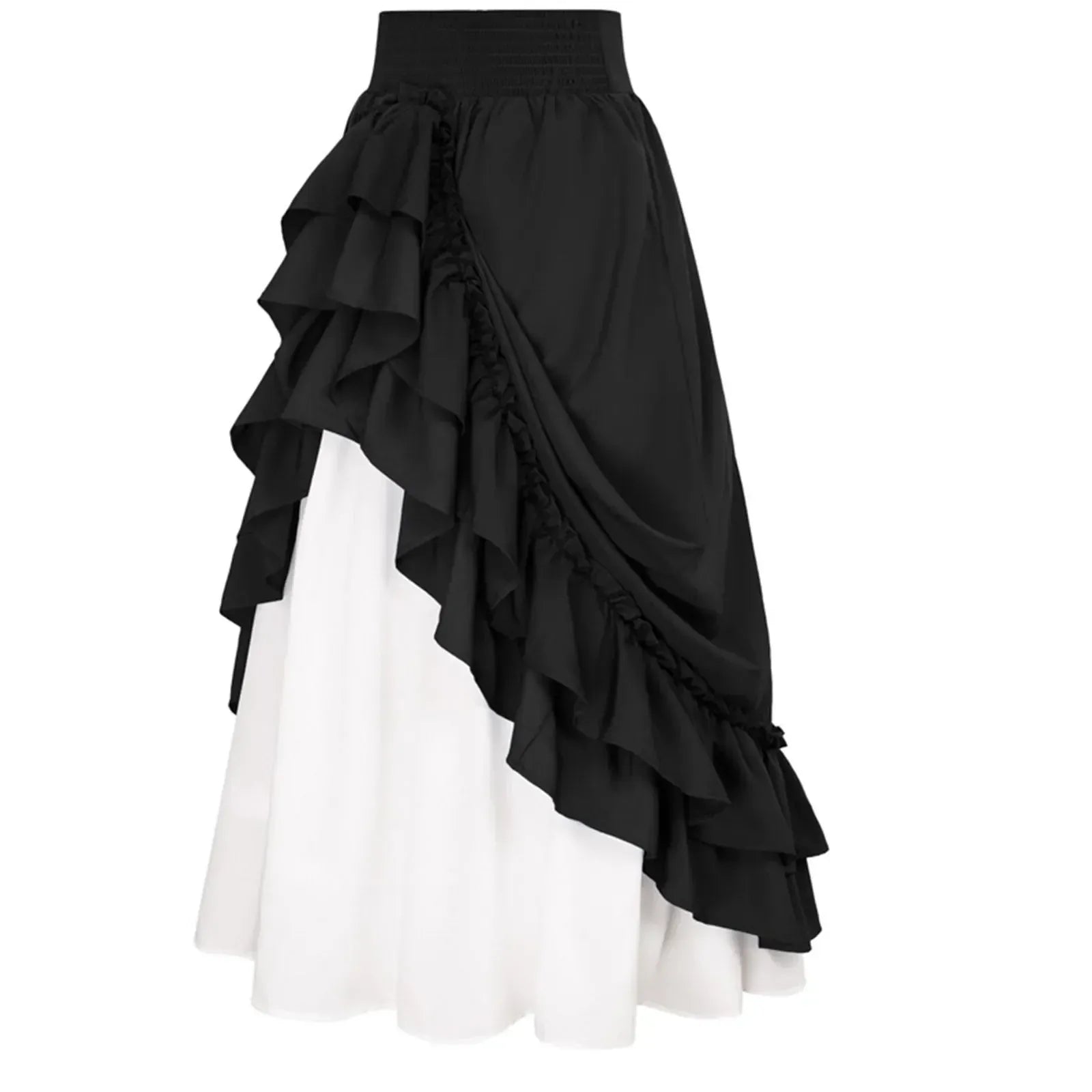 Jupe Victorienne à Drapé Asymétrique Jupe noire / S