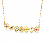 Collier Barre Horizontale aux 7 Symboles des Chakras - Vignette | Médiéfan