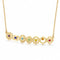 Collier Barre Horizontale aux 7 Symboles des Chakras Doré / 45 cm