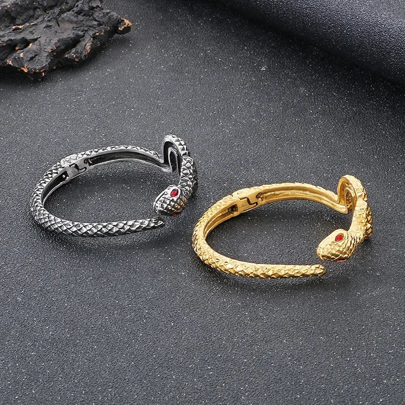 Manchette Serpent aux Yeux Rouges