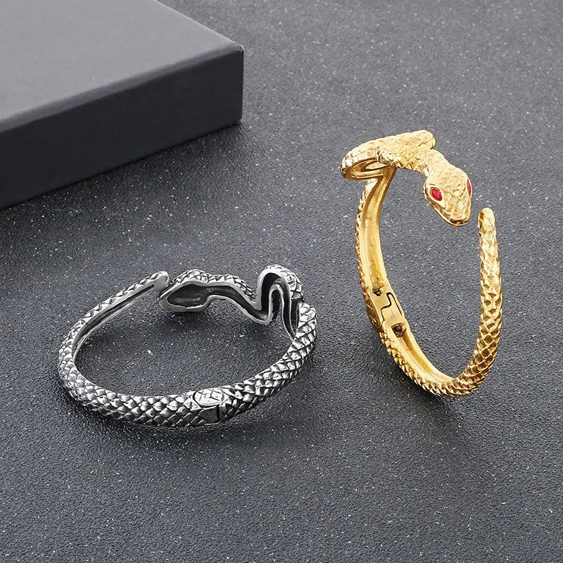 Manchette Serpent aux Yeux Rouges