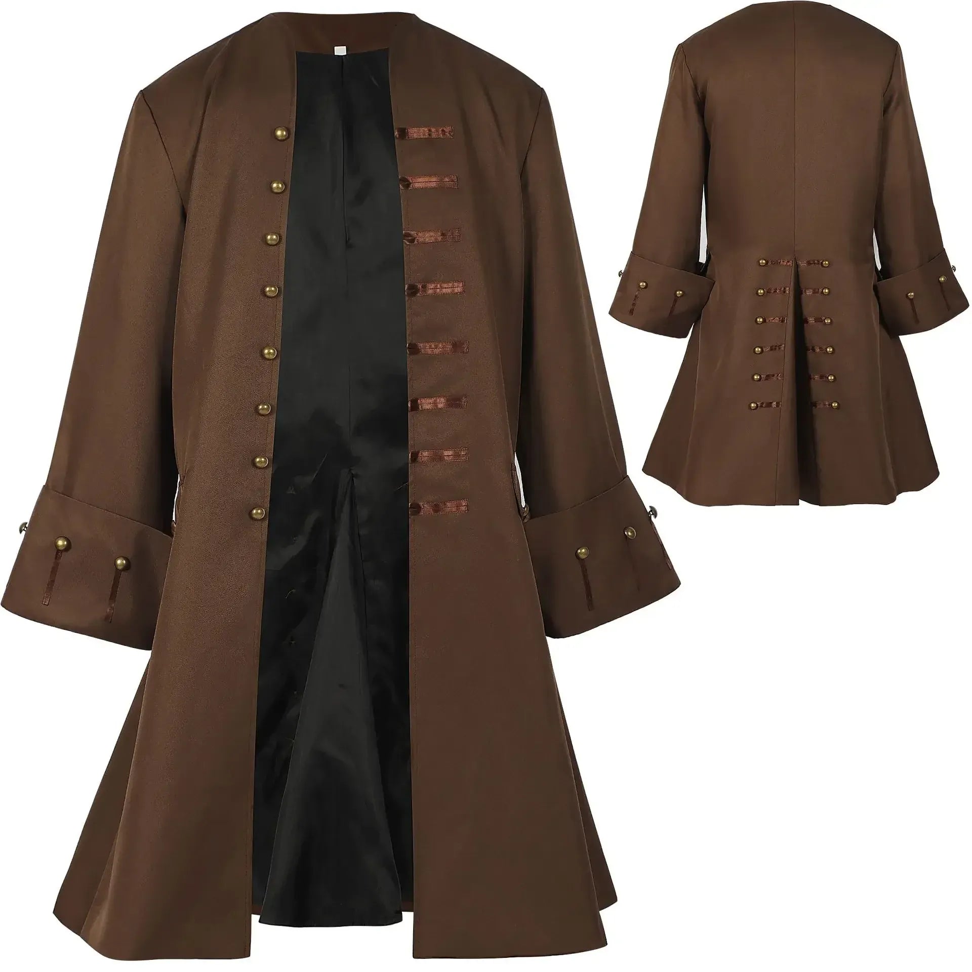 Manteau de Capitaine Pirate Marron / S